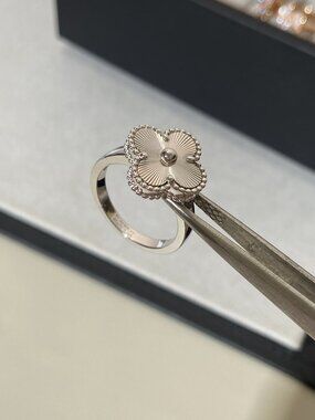 Van Cleef & Arpels Laser Four-Leaf Clover Ring